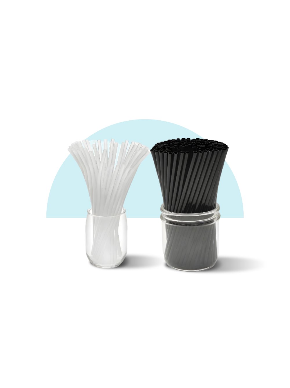 Black & Transparent Straw
