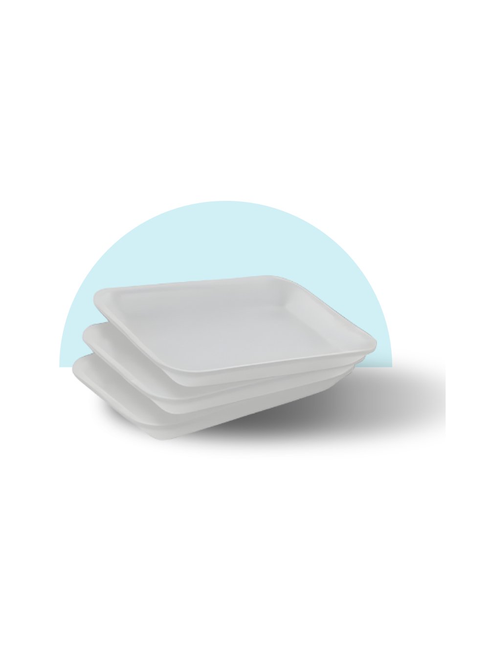 Styrofoam Tray White